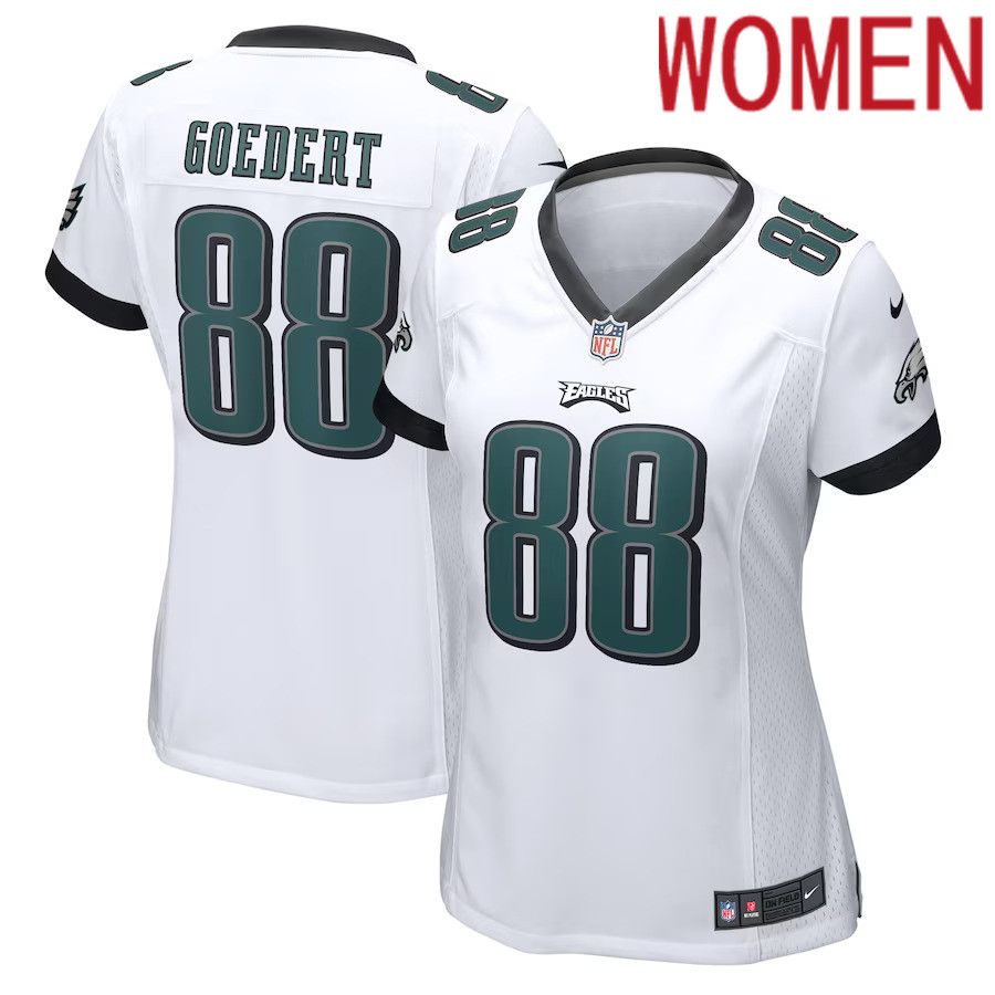 Women Philadelphia Eagles #88 Dallas Goedert Nike White Game Player NFL Jersey